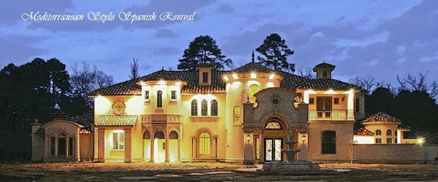 Mediterranean Revival Spanish Style hacienda