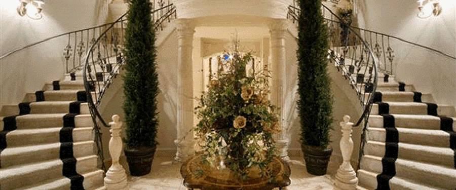 Classical Double stair foyer beautiful luxury house design