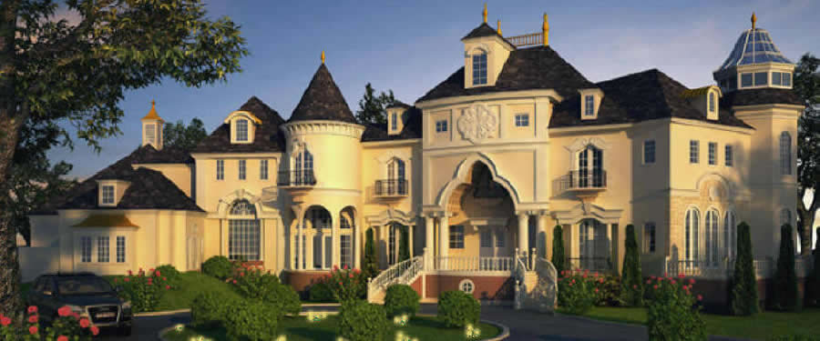French luxury home mansion eclectic chateau architect